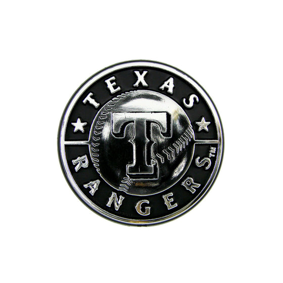 Texas Rangers Molded Chrome Plastic Emblem