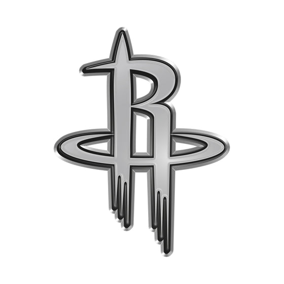 Houston Rockets Molded Chrome Plastic Emblem