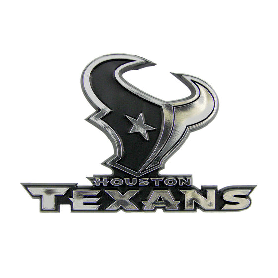 Houston Texans Molded Chrome Plastic Emblem