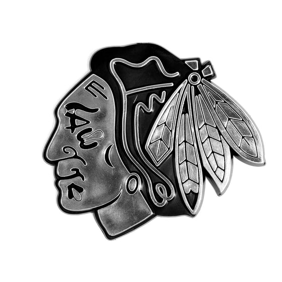 Chicago Blackhawks Molded Chrome Plastic Emblem