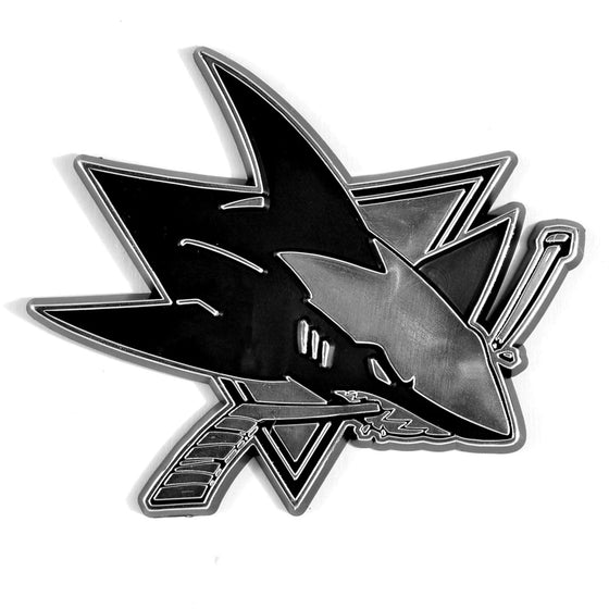 San Jose Sharks Molded Chrome Plastic Emblem