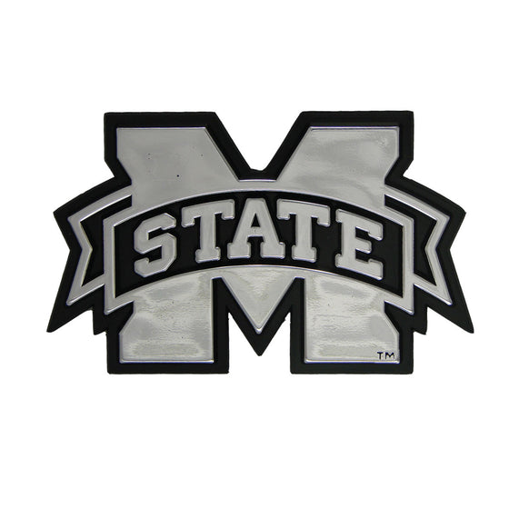 Mississippi State Bulldogs Molded Chrome Plastic Emblem