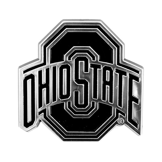 Ohio State Buckeyes Molded Chrome Plastic Emblem