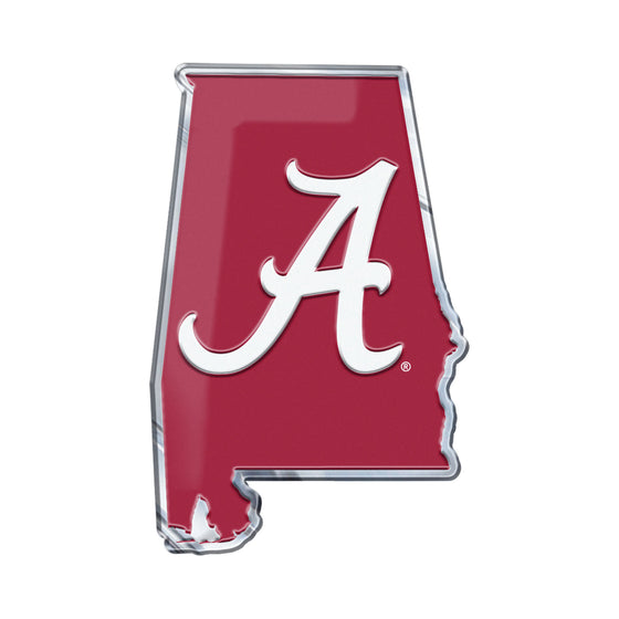 Alabama Crimson Tide Team State Aluminum Embossed Emblem