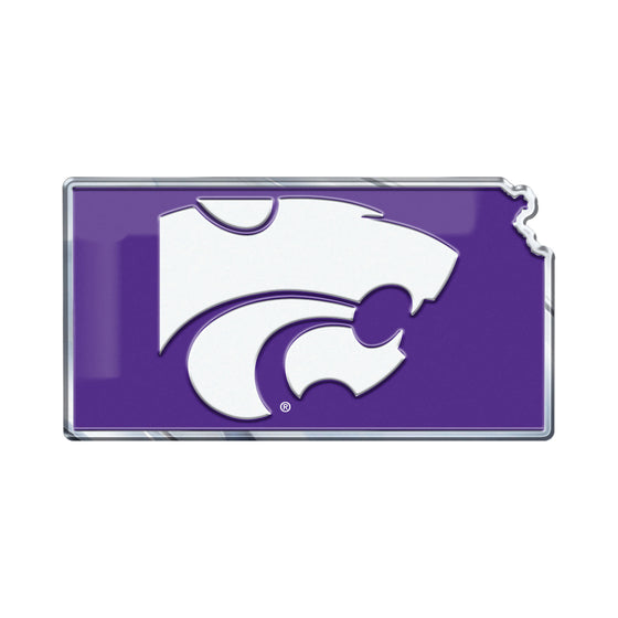 Kansas State Wildcats Team State Aluminum Embossed Emblem