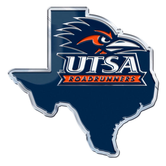 UTSA Roadrunners Team State Aluminum Embossed Emblem