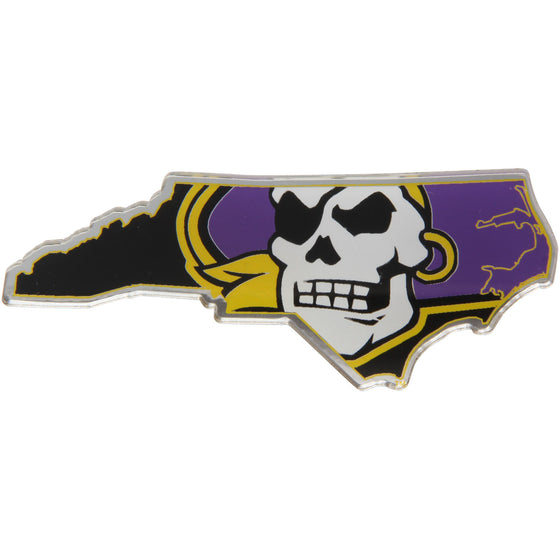 East Carolina Pirates Team State Aluminum Embossed Emblem