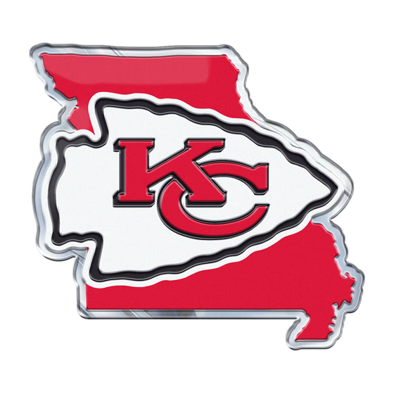 Kansas City Chiefs Team State Aluminum Embossed Emblem