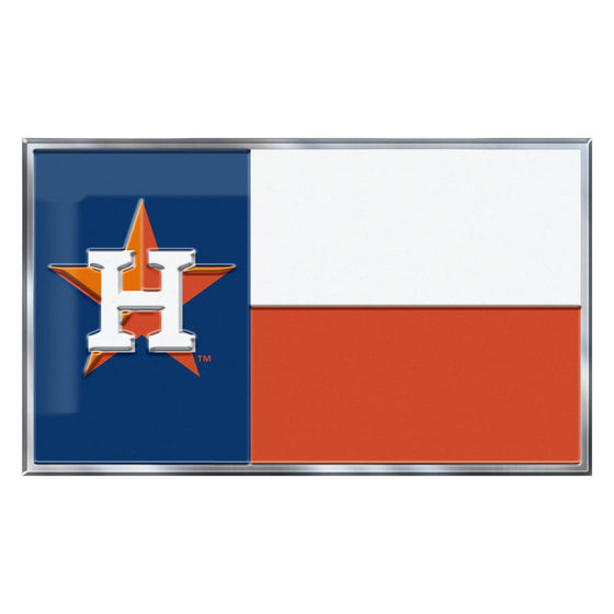 Houston Astros State Flag Aluminum Embossed Emblem