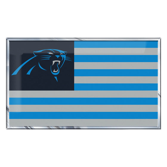 Carolina Panthers State Flag Aluminum Embossed Emblem