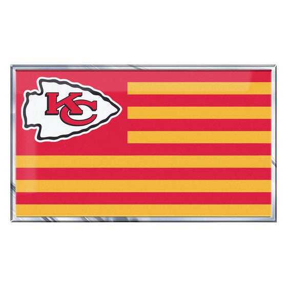 Kansas City Chiefs State Flag Aluminum Embossed Emblem