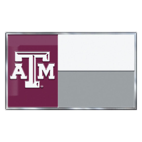 Texas A&M Aggies State Flag Aluminum Embossed Emblem