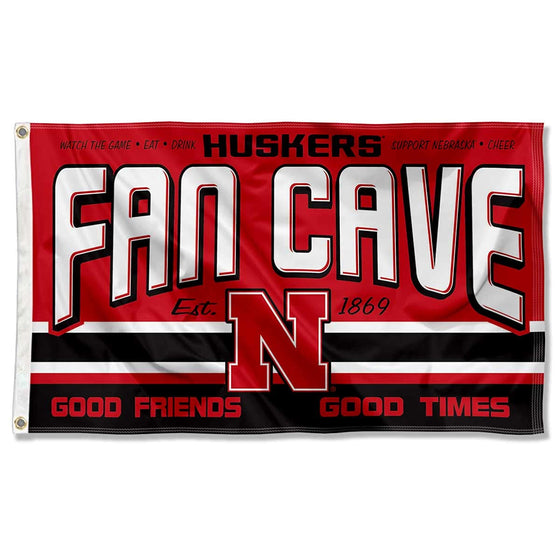 Nebraska Cornhuskers Fan Man Cave Banner Flag