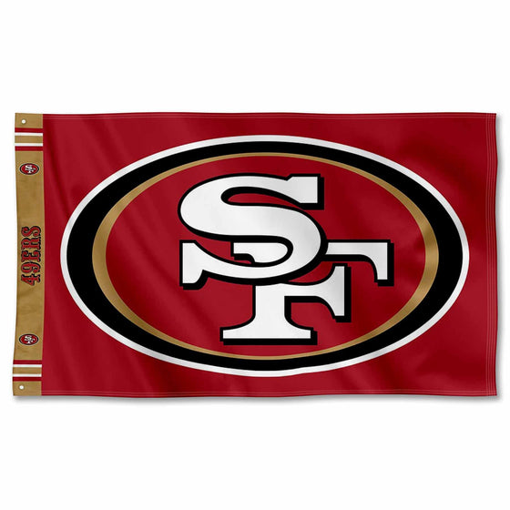 WinCraft San Francisco 49ers Printed Header 3x5 Foot Banner Flag