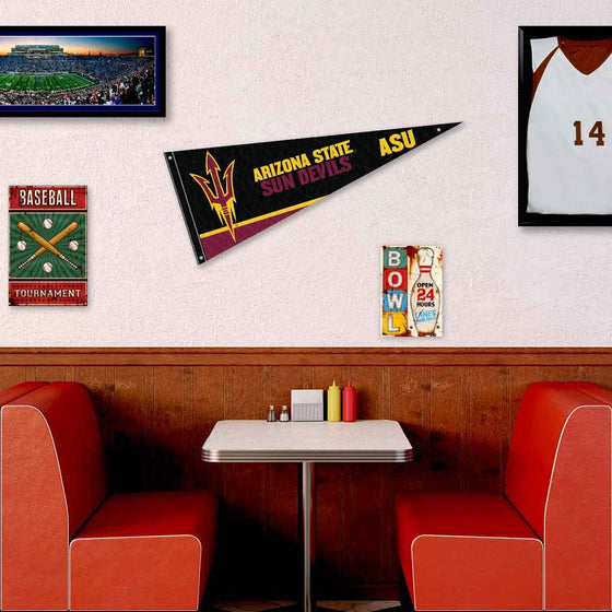 College Flags & Banners Co. Arizona State Sun Devils Pennant Flag and Wall Tack Mount Pads