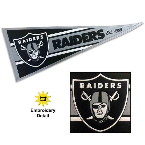 WinCraft Las Vegas Raiders Embroidered and Sewn Pennant