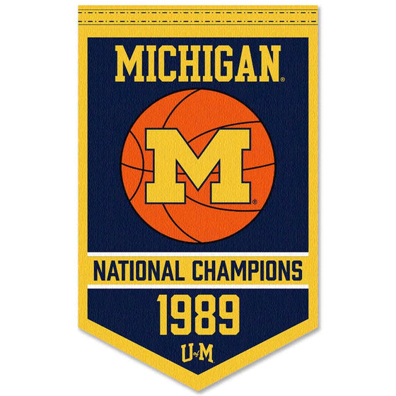 Michigan Wolverines Basketball National Champions Banner