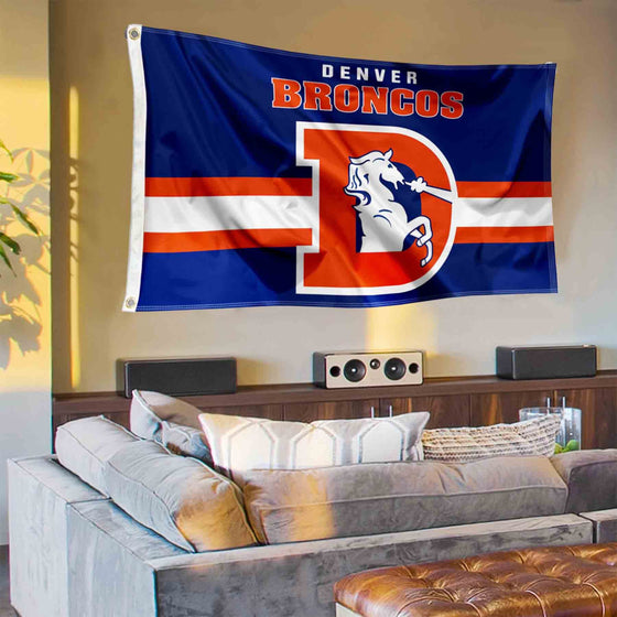 Denver Broncos Throwback Retro Vintage Banner and Tapestry Wall Tack Pads