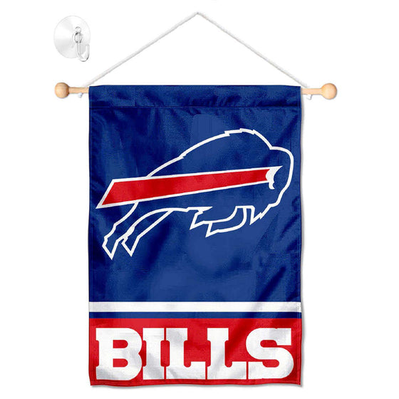 Buffalo Bills Banner Window Wall Hanging Flag with Suction Cup