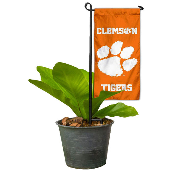 College Flags & Banners Co. Clemson Tigers Mini Garden and Flower Pot Flag Topper