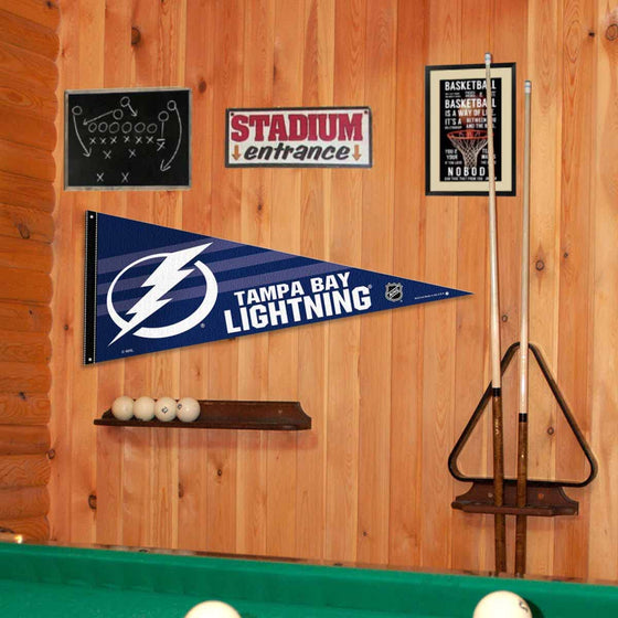 Tampa Bay Lightning Pennant Flag and Wall Tack Pads Mounts