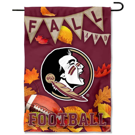 College Flags & Banners Co. Florida State Seminoles Fall Leaves Football Season Garden Yard Flag