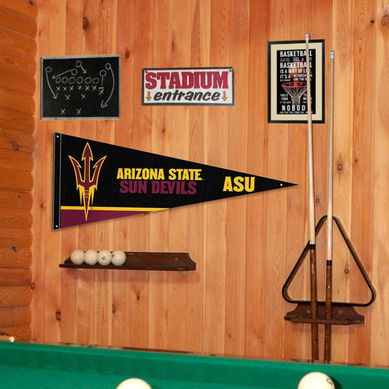 College Flags & Banners Co. Arizona State Sun Devils Pennant Flag and Wall Tack Mount Pads