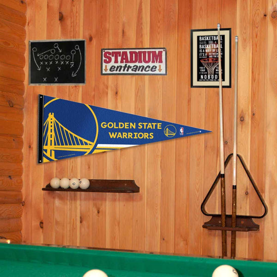 Golden State Warriors Pennant Flag and Wall Tack Pads Mounts