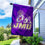 College Flags & Banners Co. James Madison Dukes New Logo Double Sided House Flag with Flag Pole Set