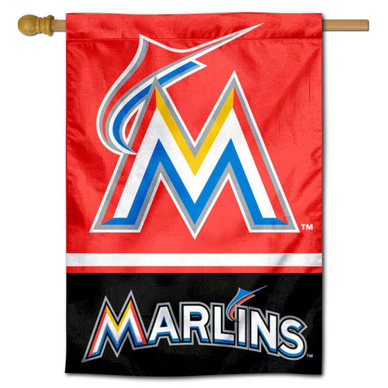 WinCraft Miami Marlins Double Sided House Flag