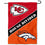 WinCraft House Divided Chiefs and Broncos Double Sided Garden Flag