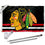 WinCraft Chicago Blackhawks Black Flag Pole and Bracket Set