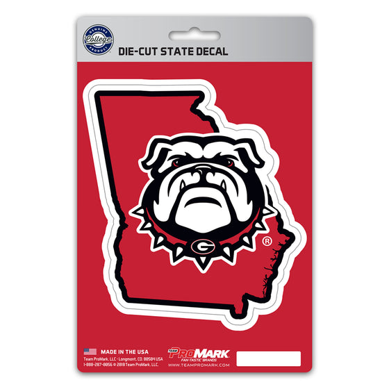 Georgia Bulldogs Team State Shape Decal Sticker