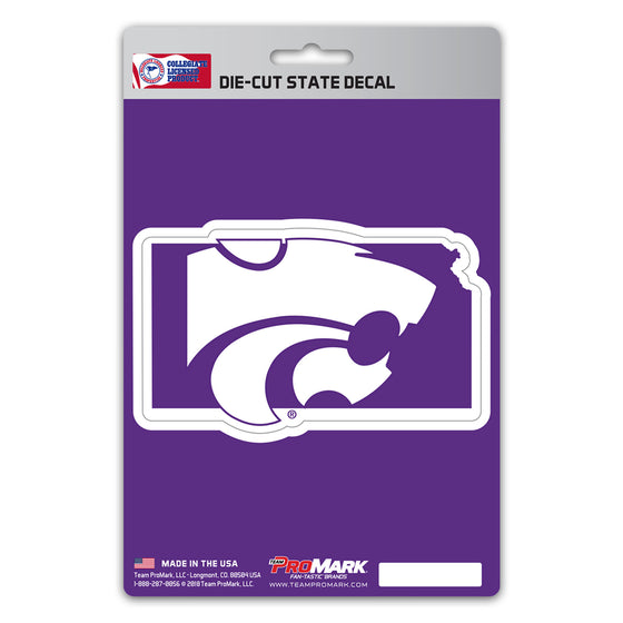 Kansas State Wildcats Team State Shape Decal Sticker