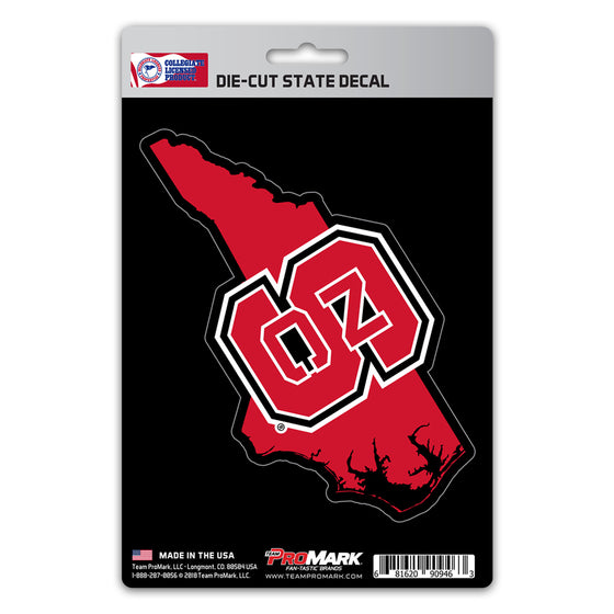 NC State Wolfpack Team State Shape Decal Sticker