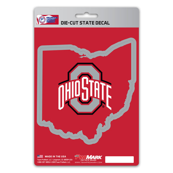 Ohio State Buckeyes Team State Shape Decal Sticker