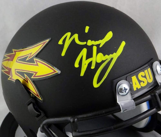 N'Keal Harry Autographed Arizona State Black Mini Helmet- Beckett Auth *Front