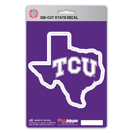 TCU Horned Frogs Team State Shape Decal Sticker