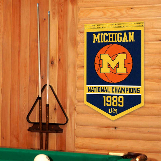 Michigan Wolverines Basketball National Champions Banner