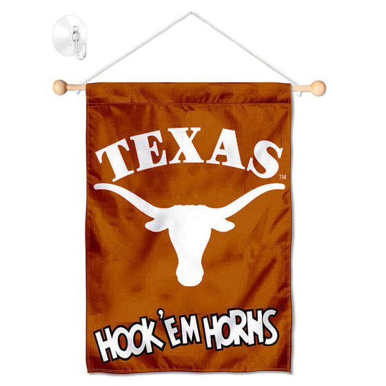 College Flags & Banners Co. Texas Longhorns Hook Em Banner for Windows Doors and Walls