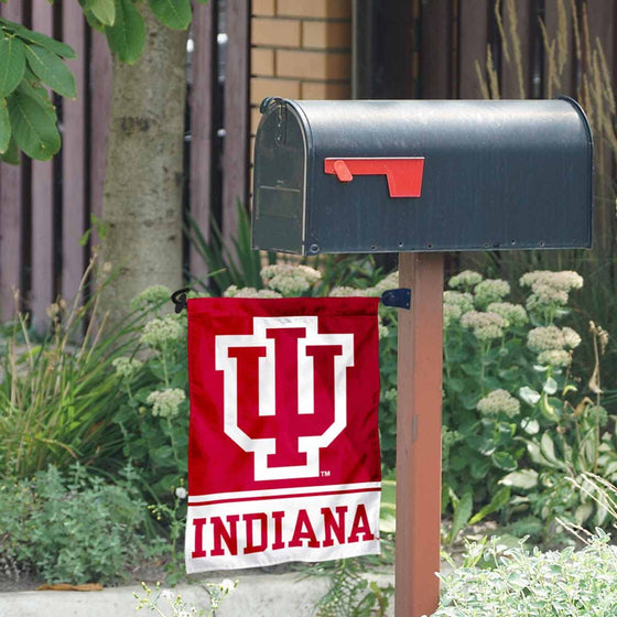 Indiana Hoosiers Garden Flag and Mailbox Post Pole Mount Holder Set