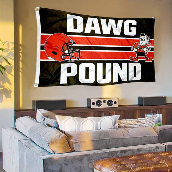 Cleveland Browns Dawg Pound Banner and Tapestry Wall Tack Pads