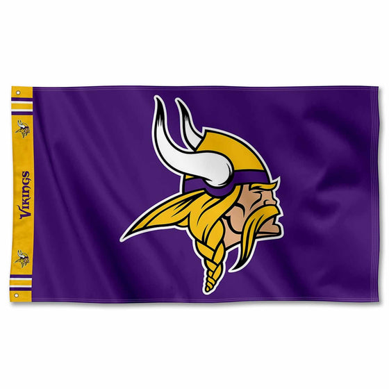 WinCraft Minnesota Vikings Printed Header 3x5 Foot Banner Flag