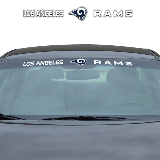 Los Angeles Rams Sun Stripe Windshield Decal 3.25 in. x 34 in.