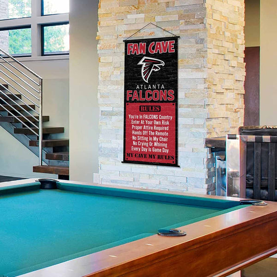 WinCraft Atlanta Falcons Man Cave Fan Banner Wall Door Scroll