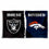 WinCraft Raiders and Broncos House Divided Flag Rivalry Banner