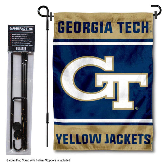 College Flags & Banners Co. Georgia Tech Yellow Jackets Garden Flag with Stand Holder