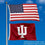 College Flags & Banners Co. Indiana Hoosiers 2x3 Foot Small Flag and USA 3x5 Flag Set