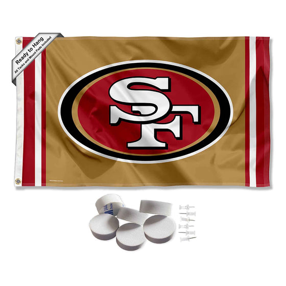 San Francisco 49ers Gold Banner and Tapestry Wall Tack Pads