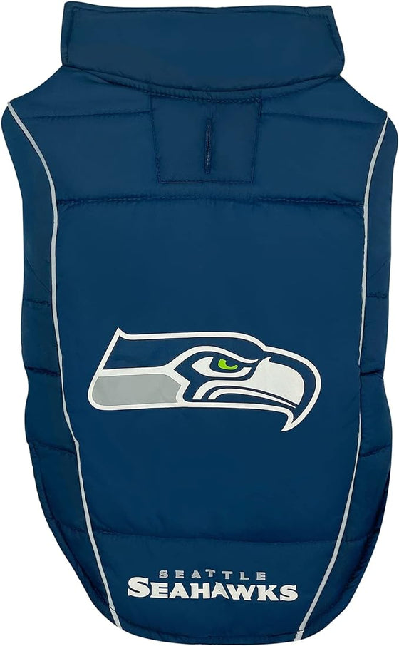 Seattle Seahawks Puffer Vest Pets First